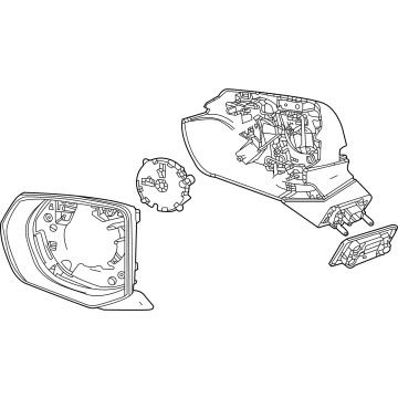 Chevy 84977312 HOUSING,OUTSIDE REAR VIEW MIRROR(INCLUDES 2,4,5,7,8)