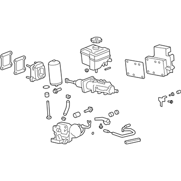 GM 19258789 Cylinder Asm,Brake Master(W/Power Brake Booster&Chassis Control Module)<5E 005