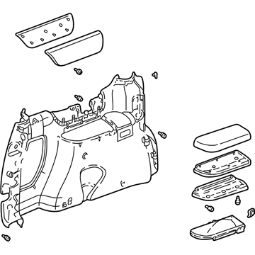 GM 10442130 Panel Assembly, Body Side Rear Trim *Neutral Medium