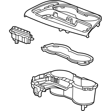 GM 42733359 Plate Assembly, F/Flr Cnsl Acsry Sw Mt *Piano Black