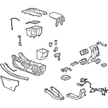 GM 90925083 Console Assembly, Front Floor *Black