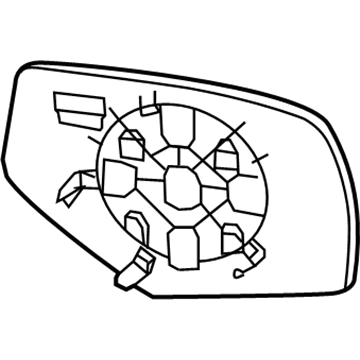 GM 84499222 Mirror, O/S Rr View (Refl Glass & Bkg Plt)