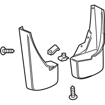 GM 22902397 Front Molded Splash Guards in Summit White