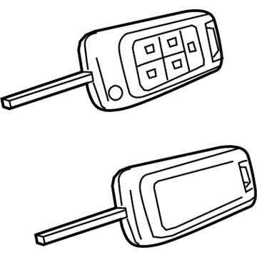 GM 13585687 Key Assembly, Door Lock & Ignition Lock Folding (W/ Remote Control Door