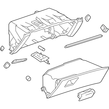 GM 9009199 Compartment Assembly, Instrument Panel *Cashmere