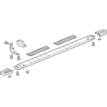 GM 84212738 Double Cab 6-Inch Rectangular Assist Steps in Chrome