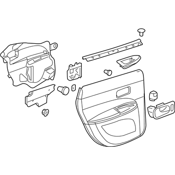 GM 15950068 Trim Assembly, Rear Side Door *Titanium