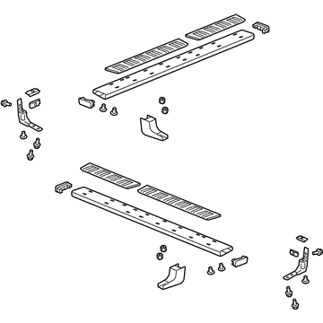 GM 84157162 Extended Cab 5-Inch Rectangular Assist Steps in Chrome