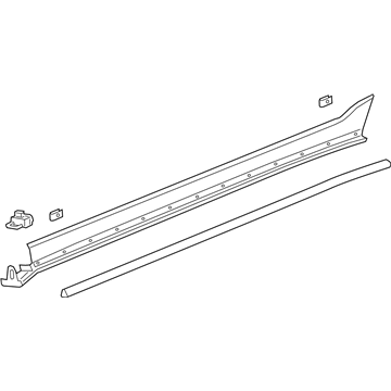 GM 84679047 Molding Assembly, Rkr Pnl *Black