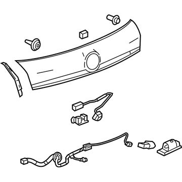 GM 95387720 Applique Assembly, Rear Closure Center W/License Plate Lamp *Service Primer