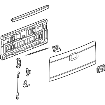 GM 10382538 Gate Assembly, Pick Up Box End *Yellow