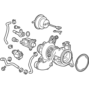 Buick 25206071 TURBOCHARGER,COMPRESSOR AIR INTAKE(INCLUDES 1-4,6-19)