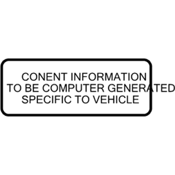 Buick 95351300 Emission Label