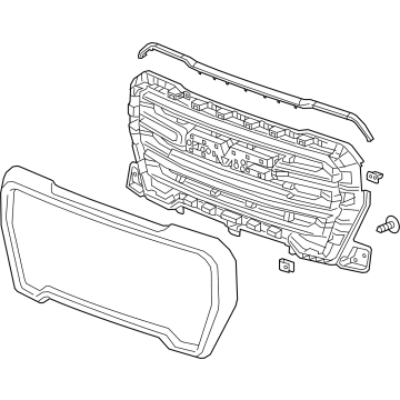 GM 84508284 Grille Assembly, Front *Bright Chrome