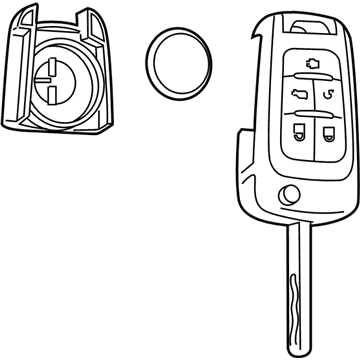 GM 13531358 Key Assembly, Dr Lk & Ign Lk Fldg (W/ R/Con Dr