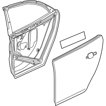 GM 23481346 Door Assembly, Rear Side (Rh)