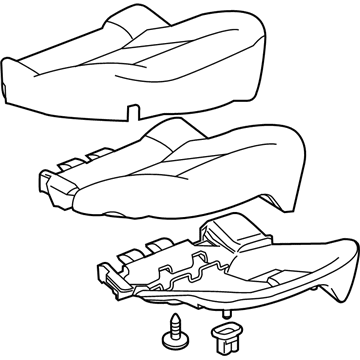 GM 22807422 Cushion Assembly, Rear Seat <Use Until Next Major*Jet Black