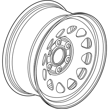 GMC 86508933 WHEEL,FRONT & REAR(17X8.0J)(STEEL)(24MM OUTSIDE)(139.7X6XM14 BLACK CADMIUM PLATED)