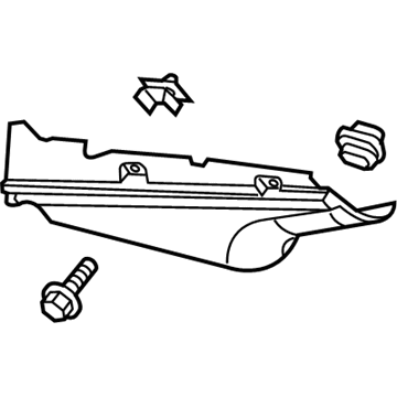 GM 23443859 Molding Assembly, Body Side Rear Window Lower Garnish *Black