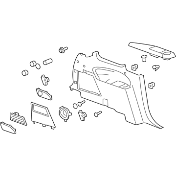 GM 23389804 Panel Assembly, Quarter Lower Rear Trim *Titanium