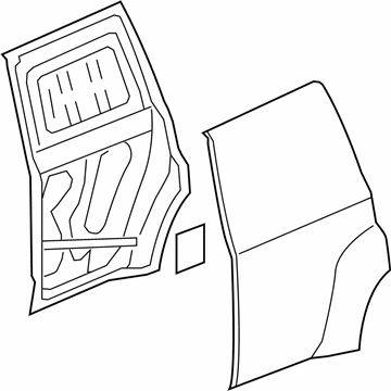 GM 20915593 Door Assembly, Rear Side