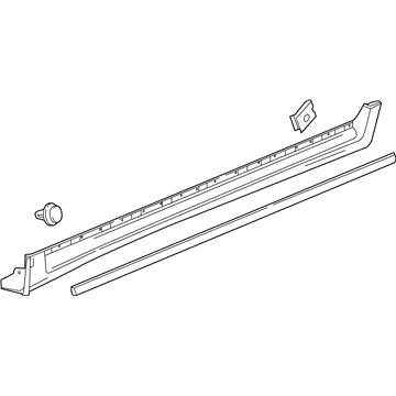 GM 84453930 Molding Assembly, Rkr Pnl *Black