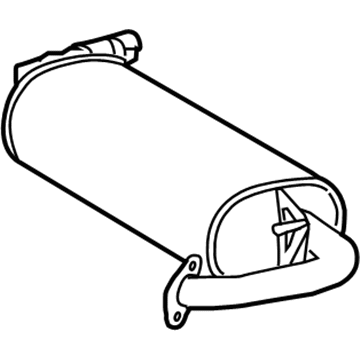 GM 88975832 Exhaust Muffler (W/Exhaust Pipe & Tail Pipe)