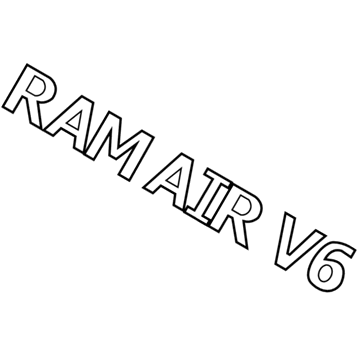 GM 22619418 Plate Assembly, Front Fender Name 'Ram Air V6' *White T