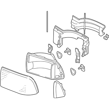 GM 16525161 Driver Side Headlight Assembly Composite