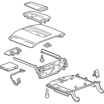 GM 84584405 Armrest Assembly, F/Flr Cnsl *Black