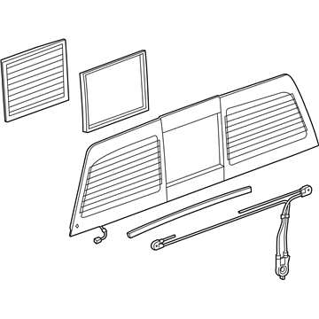 GM 84819603 Window Assembly, Rear Sldg