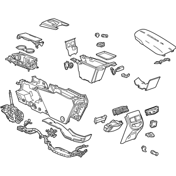 GM 23322926 Console Assembly, Front Floor *Titanium