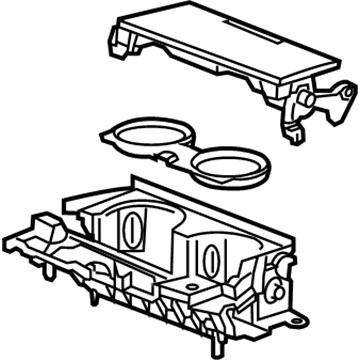 GM 84177187 Plate Assembly, Front Floor Console Cup Holder Trim *Silver Nova