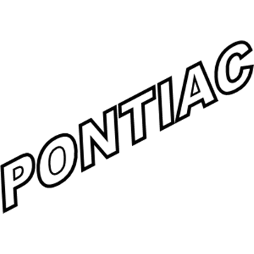 Pontiac 96406980 Nameplate