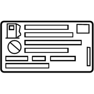 Buick 84089673 Fuel Label