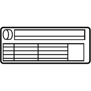 Buick 19206430 Tire Info Label