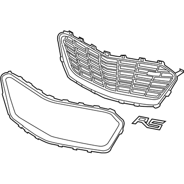 Chevy 84009674 Center Grille