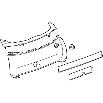 GM 20918979 Panel Assembly, Lift Gate Lower Trim Finish *Light Titan/Eby