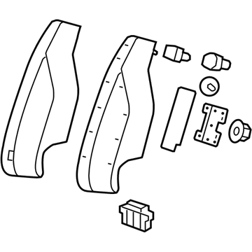 GM 95903167 Bolster Assembly, Rear Seat Back <Use Until Next *Titanium