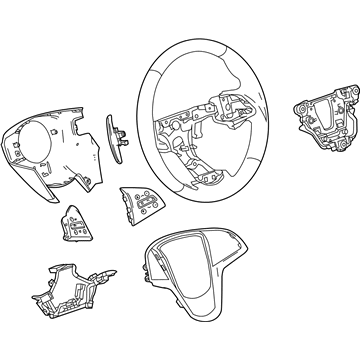GM 22965039 Steering Wheel Assembly *Brownstone