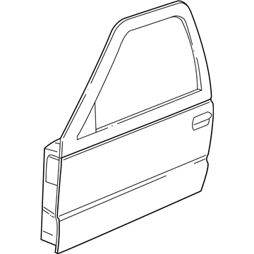 GM 12470376 Door Assembly,Front Side (W/O Hinges), Rh