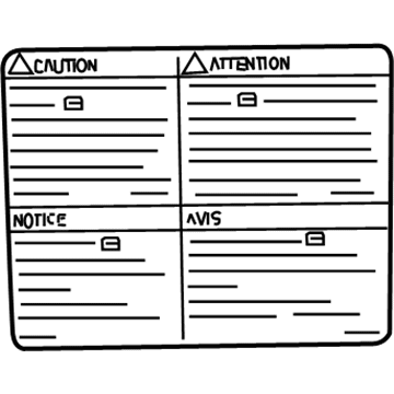 Chevy 22711205 A/C Label