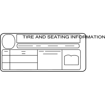 Chevy 19206430 Tire Info Label