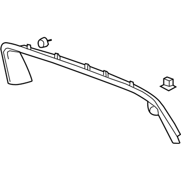 GM 15864312 Molding Assembly, Lift Gate Window Upper Garnish *Ebony