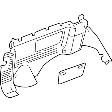 GM 15801008 Panel Assembly, Body Side Lower Trim *Ebony