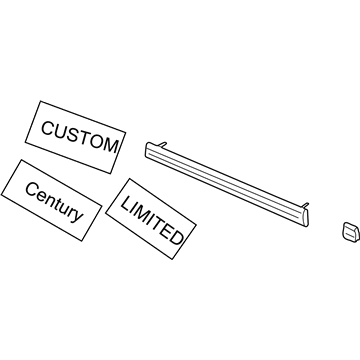 GM 10303400 Molding Assembly, Front Side Door Center