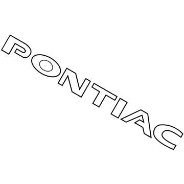 Pontiac 92205489 Nameplate