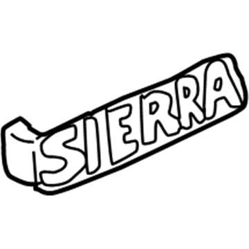 GM 15603693 Plate Assembly, End Gate Name "Sierra"