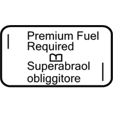 Cadillac 20933713 Fuel Label