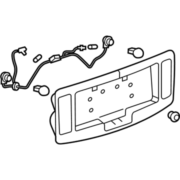 GM 12335850 Lamp Asm,Back Up & Rear License (W/ Rear License Plate Pocket)